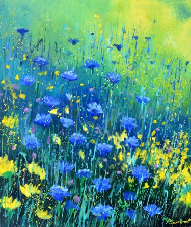 绘画 标题为“Blue and yellow wil…” 由Pol Ledent, 原创艺术品, 油 安装在木质担架架上