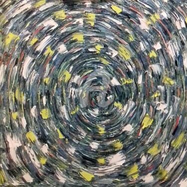 Painting titled "Abstraction" by Giancarlo Di Battista, Original Artwork, Oil Mounted on Wood Stretcher frame