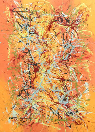 Peinture intitulée "N° 70.55 Doux secret" par Isa-L, Œuvre d'art originale, Acrylique Monté sur Châssis en bois