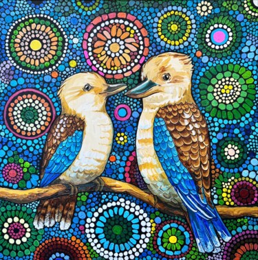 绘画 标题为“Kookaburras” 由Katerina Bogina, 原创艺术品, 丙烯