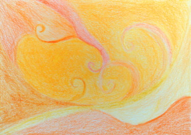 Drawing titled "The Little Waves" by Bloom Art, Original Artwork, Pencil