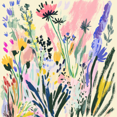 数字艺术 标题为“Wild flowers” 由Irene Nekrasova, 原创艺术品, AI生成的图像