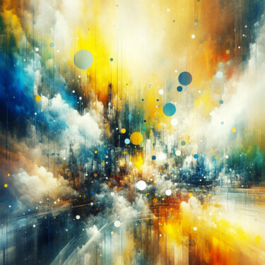 Explosion der Farben Nr. 6 绘画 标题为“Explosion der Farbe…” 由Lee Eggstein, 原创艺术品, 数字打印 安装在木质担架架上