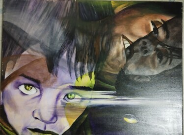 Peinture intitulée "Nocturno no Rio" par Joao Andrade Rebelo, Œuvre d'art originale, Acrylique
