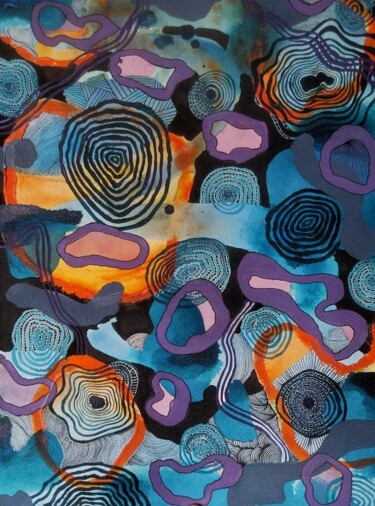 "Pensée n° 55" başlıklı Tablo Camille Geraldes tarafından, Orijinal sanat, Akrilik