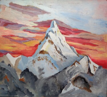 Painting titled "Эверест" by Art-Teodora, Original Artwork, Oil