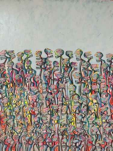 Peinture intitulée "Nématoïdes des plai…" par Delphine Dessein, Œuvre d'art originale, Acrylique