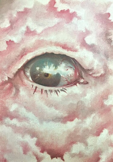 绘画 标题为“l'occhio tra le nuv…” 由Toso Il, 原创艺术品, 油