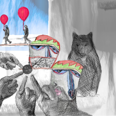Digital Arts titled "Przestrzeń" by Michał Wiśniecki, Original Artwork, Digital Collage