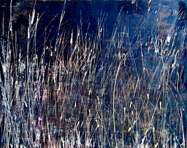 Peinture intitulée "L’herbe d’or" par Virginie Munch, Œuvre d'art originale, Acrylique Monté sur Carton