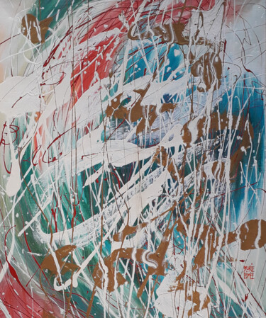 Malerei mit dem Titel "La vague" von Marie Edmée Séguin, Original-Kunstwerk, Acryl Auf Keilrahmen aus Holz montiert