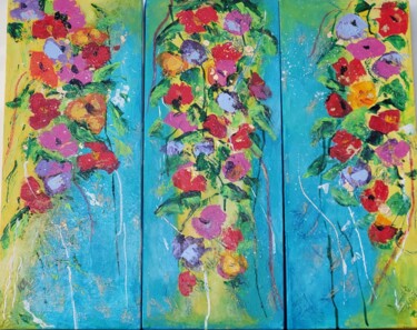 Pintura titulada "Tryptique séparable" por Gaby Denninger - Burgy - Ice -, Obra de arte original, Acrílico