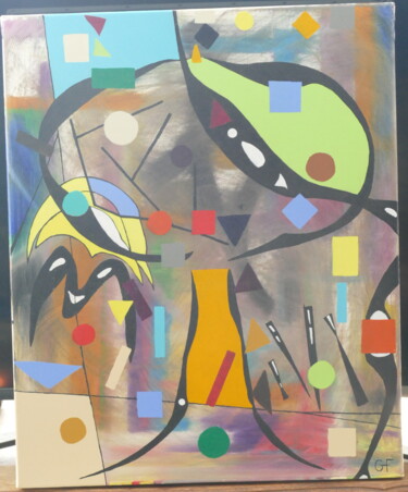 Peinture intitulée "L'arbre" par Gilles Fouque, Œuvre d'art originale, Acrylique Monté sur Châssis en bois