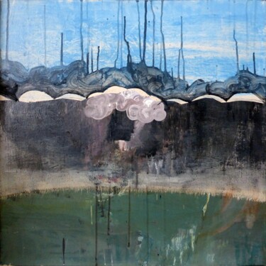 "LAND NUAGE" başlıklı Tablo Frédéric Charcot tarafından, Orijinal sanat, Akrilik Ahşap Sedye çerçevesi üzerine monte edilmiş