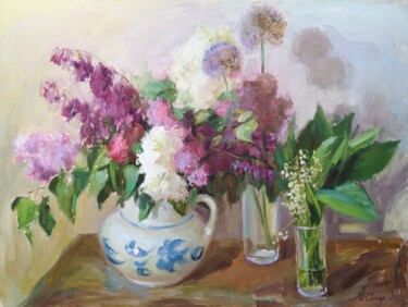 Fleurs du printemps 绘画 标题为“Fleurs du printemps” 由Olga Samar, 原创艺术品, 油