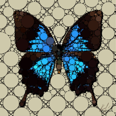 Rien qu'un papillon bleu 绘画 标题为“Rien qu'un papillon…” 由Natalia Kamerton, 原创艺术品, 丙烯