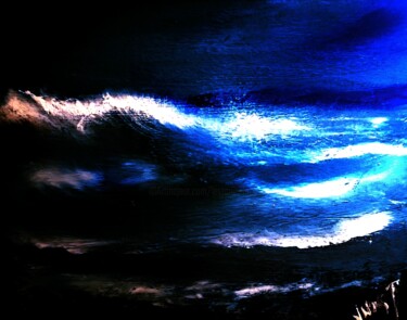 Peinture intitulée "Midnight Blue" par Pascal Jung, Œuvre d'art originale, Huile