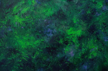 Green depth Pittura intitolato "Green depth" da Yulia Belasla, Opera d'arte originale, Acrilico