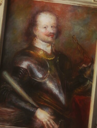 Painting titled "D'après Anthony Van…" by Amazeigh Bouzékri, Original Artwork, Oil
