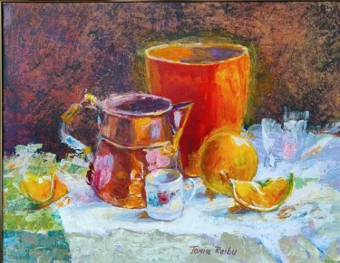 绘画 标题为“Still life with cop…” 由Elena Popa, 原创艺术品, 丙烯