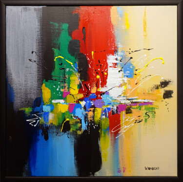 Peinture intitulée "Abstract No Title 1" par Wojciech Bąbski, Œuvre d'art originale, Acrylique