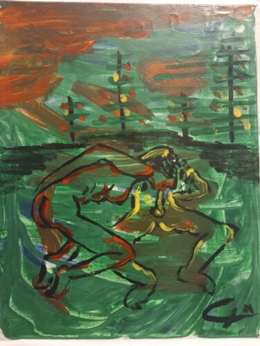 Painting "Natural" 绘画 标题为“Painting "Natural"” 由Rikortgallery, 原创艺术品, 丙烯 安装在其他刚性面板上