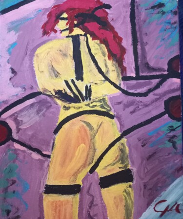 Painting "First Time" 绘画 标题为“Painting "First Tim…” 由Rikortgallery, 原创艺术品, 丙烯 安装在其他刚性面板上