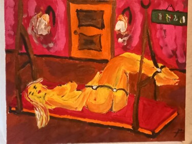 Painting "Hard Love" 绘画 标题为“Painting "Hard Love"” 由Rikortgallery, 原创艺术品, 丙烯 安装在其他刚性面板上