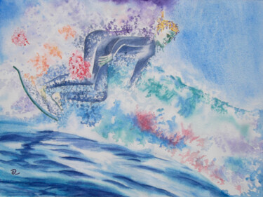 Peinture intitulée "AQUARELLE originale…" par Isabelle Redonnet, Œuvre d'art originale, Aquarelle