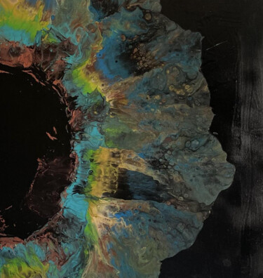 Peinture intitulée "Half Iris" par Baptiste Guichard, Œuvre d'art originale, Acrylique