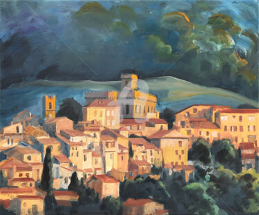 Peinture intitulée "Lever de soleil sur…" par Paul Lebrun, Œuvre d'art originale, Acrylique