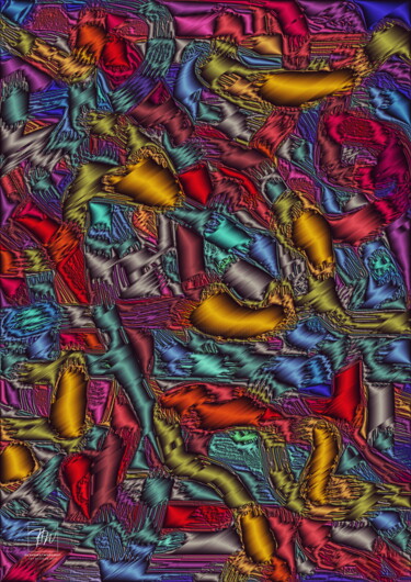 Digital Arts titled "digital abstract 1" by Herbert Wiedergut, Original Artwork, Digital Painting