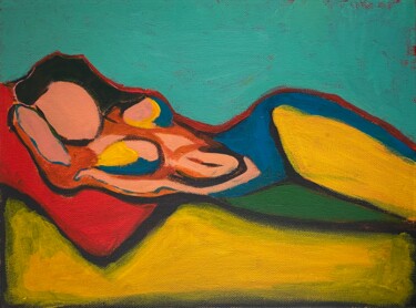 Après-midi Painting titled "Après-midi" by Qiana Cai, Original Artwork, Acrylic