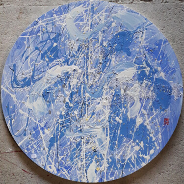 Peinture intitulée "Océan de paix" par Marie Edmée Séguin, Œuvre d'art originale, Acrylique Monté sur Châssis en bois