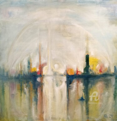 Schilderij getiteld "Abstract impression…" door Andrus Reedla, Origineel Kunstwerk, Olie