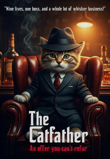 Digital Arts titled "The Catfather" by Mankdhani, Original Artwork, AI generated image