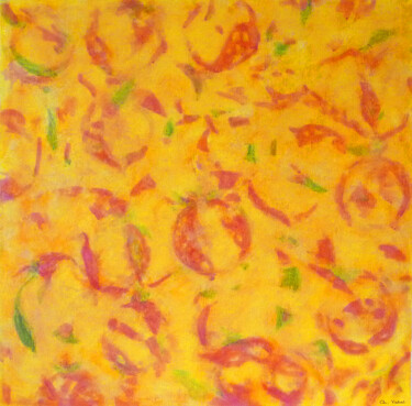 Painting titled "Mangranas (Grenades)" by Christian Vidal, Original Artwork, Acrylic