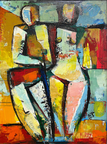 绘画 标题为“Two Figures” 由Muraz Martirosyan, 原创艺术品, 丙烯