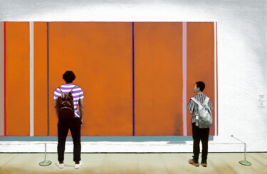 "The Painting Lesson" başlıklı Tablo Nicholaas Chiao tarafından, Orijinal sanat, Petrol