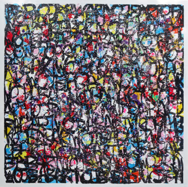 Peinture intitulée "ABSTRACT GRAFFITI 3" par Wojciech Bąbski, Œuvre d'art originale, Acrylique