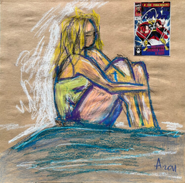 0ole / Back to the Future - {$M} Collages intitulée "0ole / Back to the…" par Leni Smoragdova, Œuvre d'art originale, Crayon