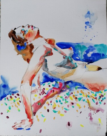 Bather IX Pintura titulada "Bather IX" por Jelena Djokic, Obra de arte original, Acuarela