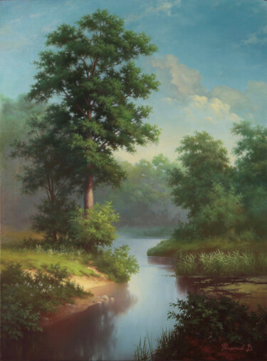 Pintura intitulada "Summer day" por Viktor Filippov, Obras de arte originais, Óleo