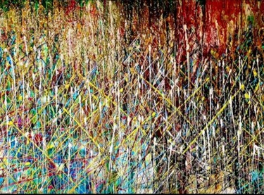 Painting titled "Expolosionen" by Daniela Auer, Original Artwork, Acrylic