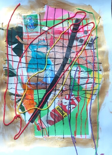 Collages intitulée "Sampdoria" par Ronnie Kolner, Œuvre d'art originale, Collages