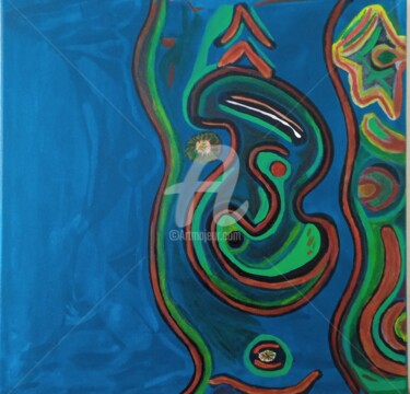 Peinture intitulée "Blues Night" par Styve Per Plex, Œuvre d'art originale, Acrylique Monté sur Châssis en bois