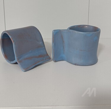 "Voile bleu" başlıklı Heykel Moune Céramique tarafından, Orijinal sanat, Kil