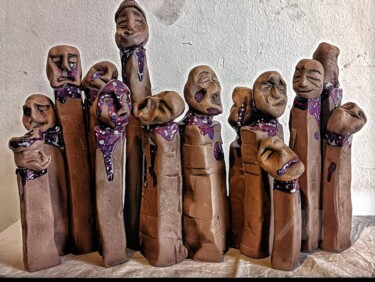 "la non - rencontre" başlıklı Heykel Moune Céramique tarafından, Orijinal sanat, Kil