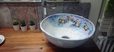 "vasque "Désert"" başlıklı Heykel Moune Céramique tarafından, Orijinal sanat, Kil