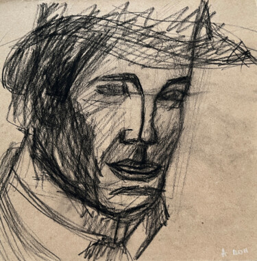 Drawing titled "3tt5 / Back to the…" by Leni Smoragdova, Original Artwork, Charcoal